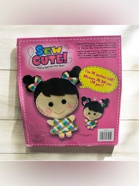 NEW Sew Cute Craft Box Kit Brown Hair Doll & Matching Small Doll Key Ring